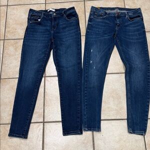 2 pc women’s Zara women jeans 👖 Trafaluc Embrace denim sz 8 pants 👖 jeans NEW
